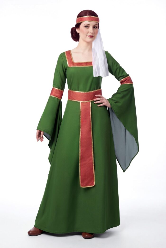 disfraz dama medieval verde