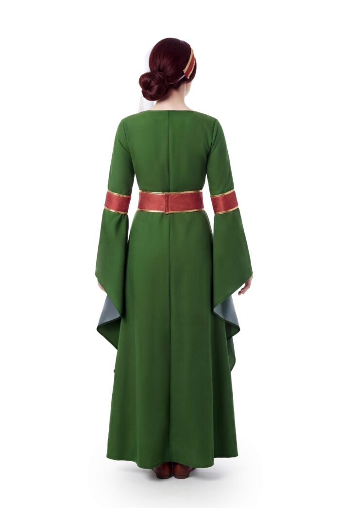 disfraz dama medieval verde