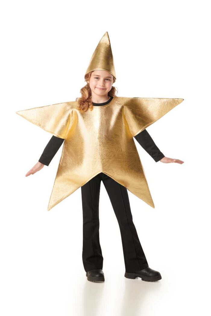 disfraz de estrella oro infantil