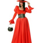 Disfraz Bruja Roja con Corset para mujer