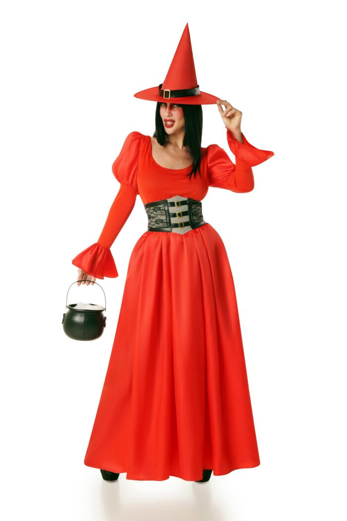 Disfraz Bruja Roja con Corset para mujer