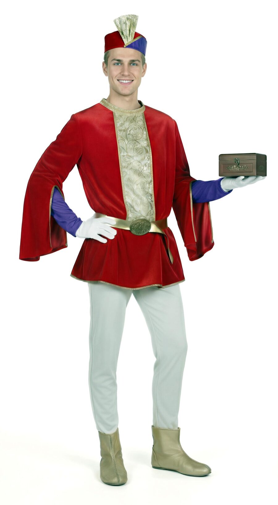 disfraz de paje rojo para adulto