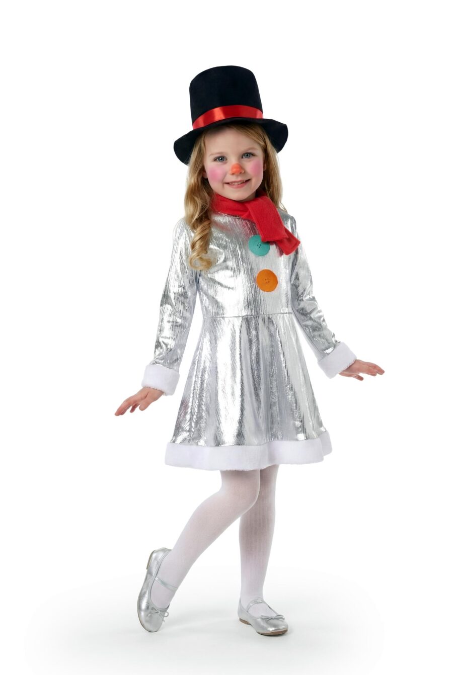 disfraz de muñeco de nieve para niña