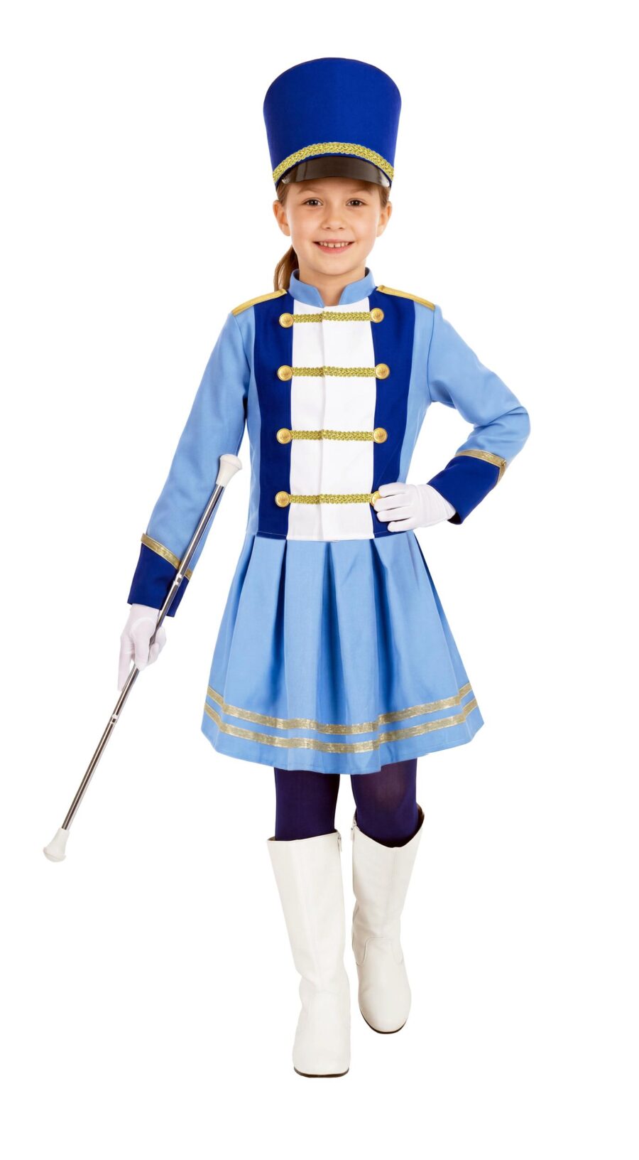 disfraz de majorette azul para niña