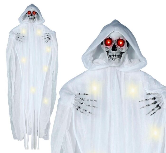 colgantede esqueleto blanco con luz