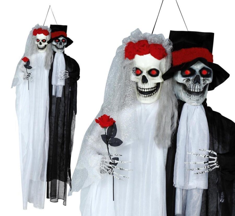 colgante de novios esqueleto