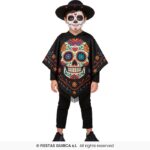disfraz poncho de catrina infantil