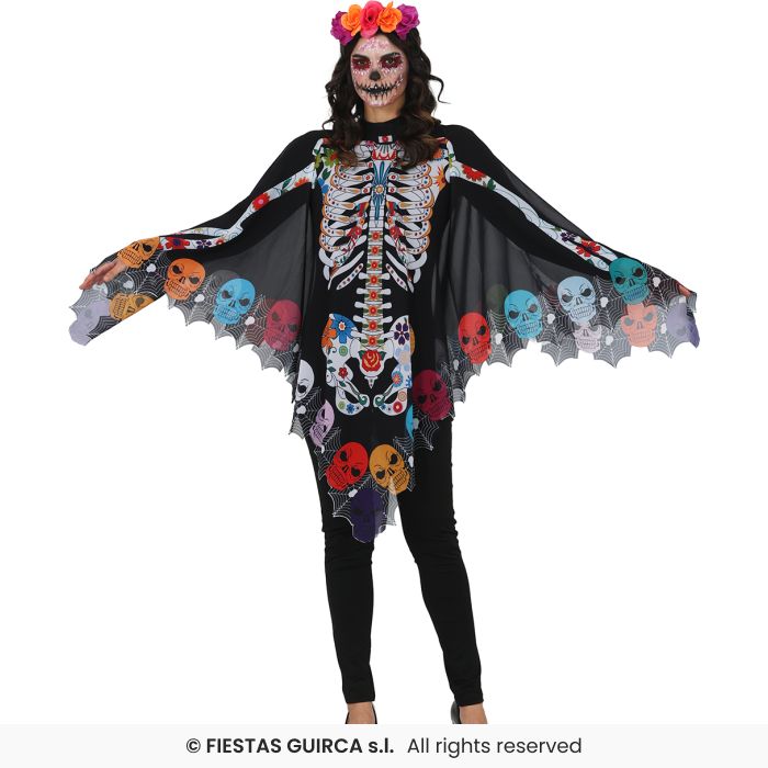 disfraz poncho de catrina para mujer