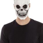 media máscara calavera blanca